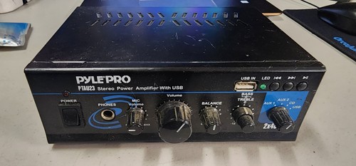 Pyle Pro PTAU23 Stereo Power Amplifier 2x40W USB AUX CD Mic Input - Used - Picture 1 of 5