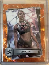 2025 Topps Chrome Sapphire WWE Cora Jade #136 Orange Sapphire /25