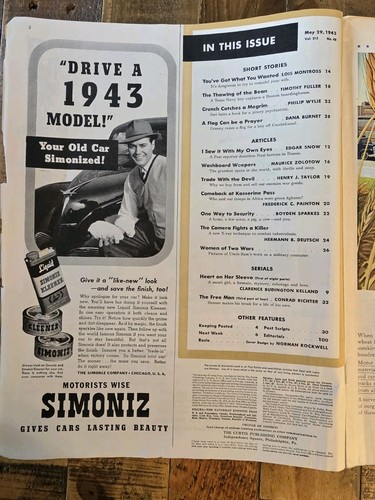 Saturday Evening Post May 29 1943 Norman Rockwell WWII Rosie the Riveter - Picture 9 of 20