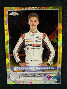 2022 Theo Pourchaire Gold 45/50 Sapphire Topps Chrome #86 Formula 1 F1 