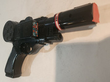 Vintage 1980s Sci-Fi Space Laser Blaster Toy Black Retro Electronic Gun