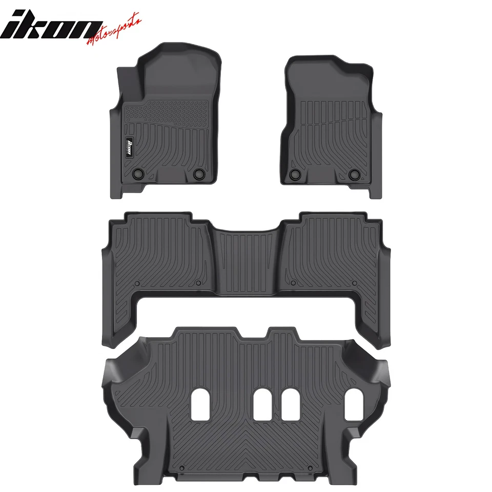 Fits 19-24 Infiniti QX80/Nissan Armada Bench Seat Floor Mats TPE 3D Carpet Liner
