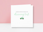 Congratulations You Passed Your Driving Test Card – Green Car Well Done