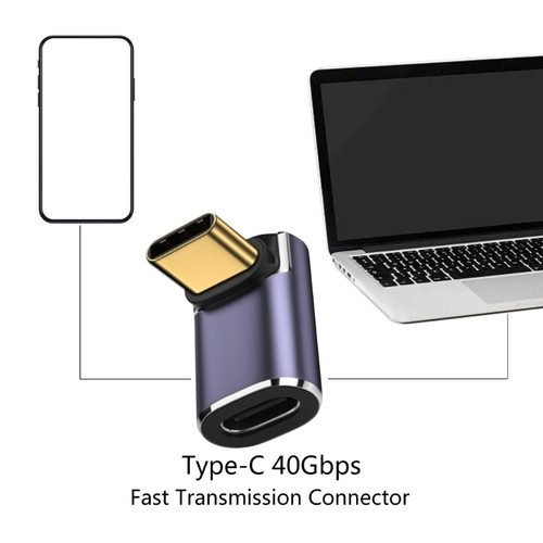 USB C Adapter USB 4.0 Adapter 40Gbps PD100W Fast Charging,Type-C Male to Female - Picture 7 of 8