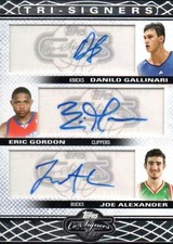 2008-09 Topps Co-Signers Gallinari Gordon Alexander Triple Auto /36
