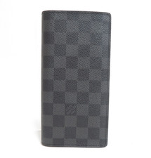 Authentic LOUIS VUITTON Damier Graphite Portefeuille Brazza Long Wallet  54107
