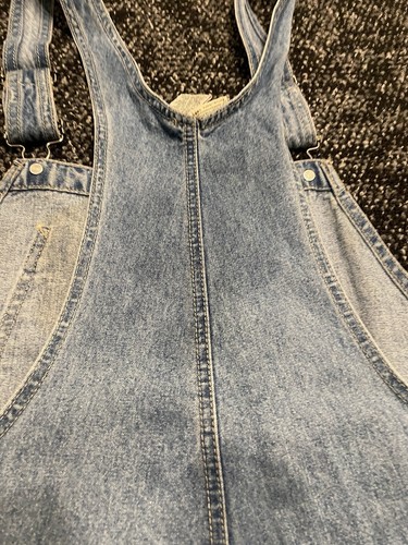 Vintage Y2K St. John’s Bay Overall Woman (Sz XL,40x24) Painted Floral Blue Denim - Picture 12 of 24