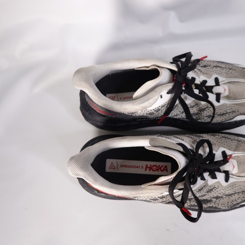 Hoka Speedgoat 5 Trail Running Shoes 1123157 WBLC Mens 7 D White Black - Picture 9 of 10