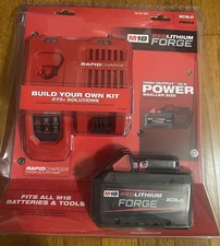 For Milwaukee M18 LITHIUM FORGE XC8.0 8.0Ah Battery Starter Kit w/ Rapid Charger