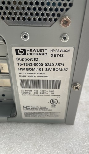 HP Pavilion XE744 Desktop PC Intel Celeron System Unit No HDD - Picture 3 of 6