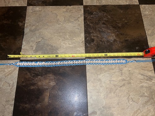 Handmade 49” Seashell Belt Natural Shell and Braided Cord Adjustable Boho Blue - Picture 7 of 12