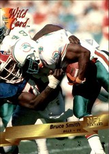 Bruce Smith 1993 Wild Card #30 Buffalo Bills FREE SHIPPING AutographDen