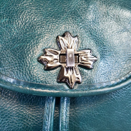 Patricia Nash Distressed Vintage Collect Sulci Backpack Leather Bag Blue Coral - Picture 4 of 17
