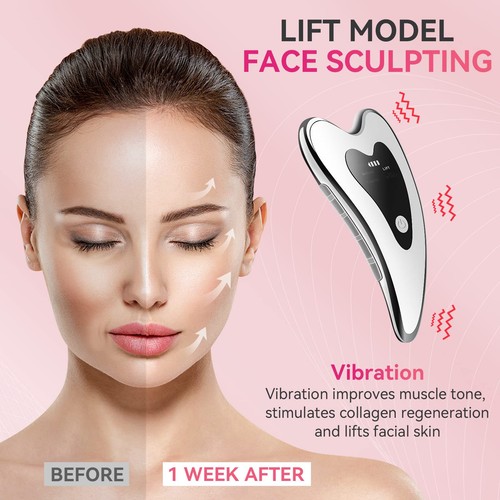 Electric Gua Sha Facial Tools - Face Sculpting Tool/Lift Device - Heated & Vi... - 第 3/7 張圖片