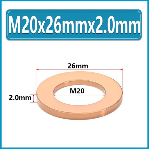 Copper Sealing Washers Metric M3 M4 M5 M6 M8~M60 Sump Plug Washer Sealings Ring - Picture 116 of 141