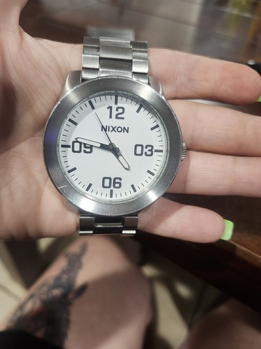 Nixon Corporal SS Men's Watch White Dial Stainless Steel Bracelet A346-100