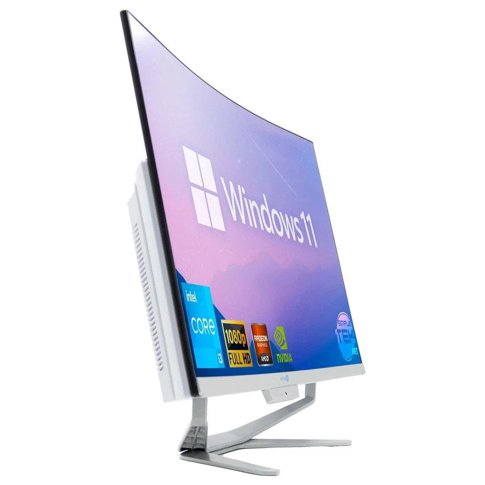All In One 27" Fhd Curved I3 6Th Gen Ram 8 Gb Ssd 120 Gb Win 11 Desktop Computer - Image 3 of 4