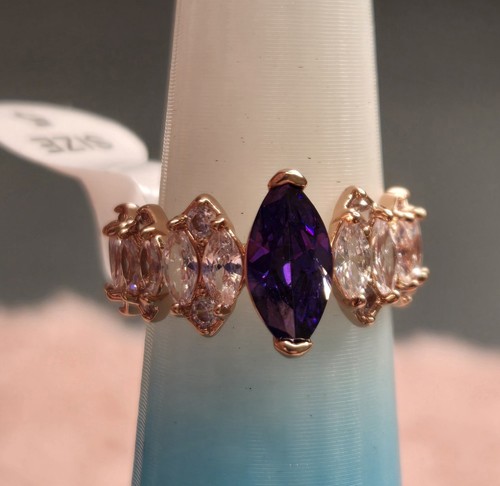 Bomb Party Size 5 RBP5944 Happier Than Ever Violet CZ Rose Gold Plating - Picture 2 of 6