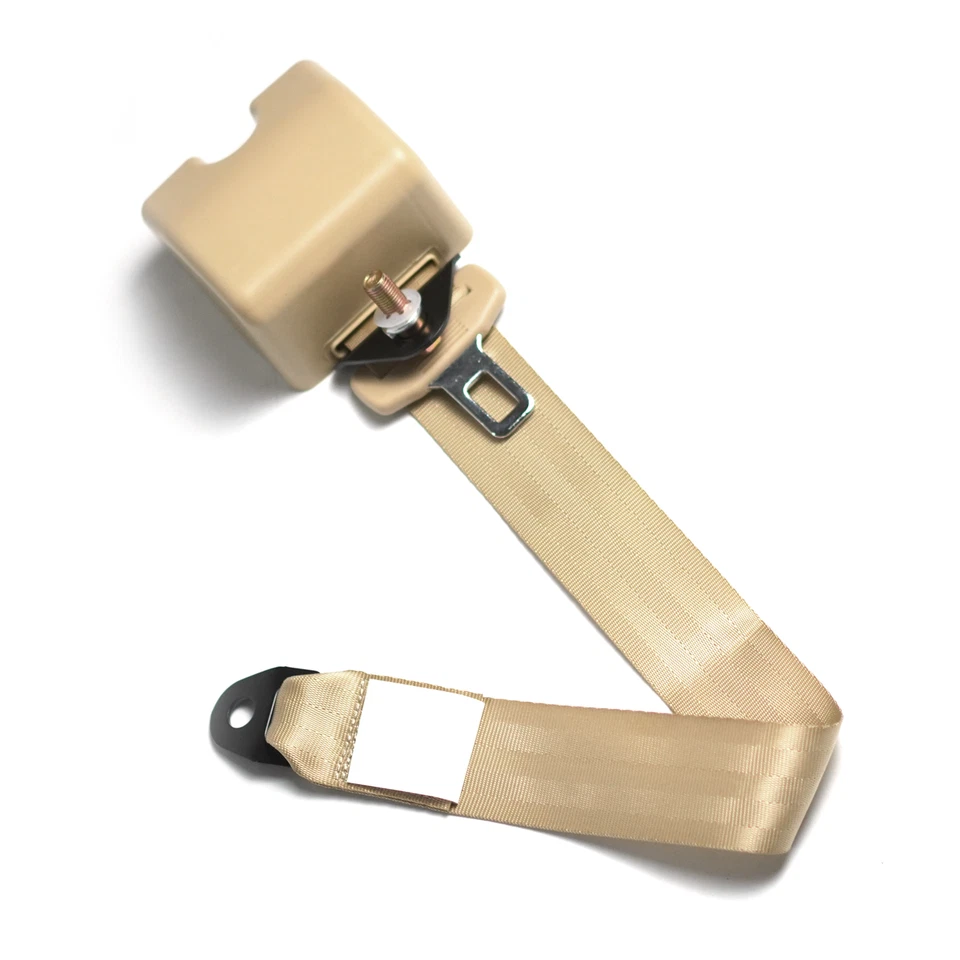 Juego de 2 kits de correas de cinturón de seguridad ajustables de 3 puntos genuinas Dodge Dakota beige Foto 4 de 4