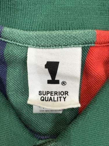 Special One Japan Herren Poloshirt LARGE/XL gestreift Designer Streetwear Baumwolle - Bild 7 von 10