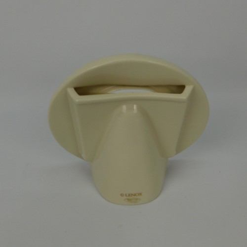 Lenox Ivory Porcelain Picture Frame 5" Tall Small Round w/Gold Trim 3" Opening - Picture 3 of 16