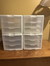 Lot Of 4  Sterilite Drawers 3 Medium size 