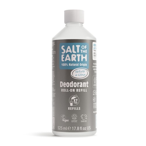 Salt of the Earth Natural Deodorant Roll On Refill Bottle x7 Uses Vegan 525ML - Picture 12 of 82