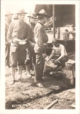 1918 WW1 Photo U.S. Army Soldiers Mess Time AEF Field Kitchen France