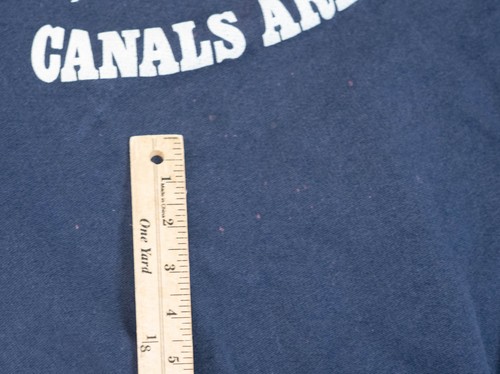 Vintage 1960s Canals Are Fun Sweatshirt Made in Great Britain Blue Size S Women - Picture 13 of 16