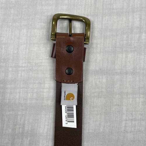 Cinturón de viajero Carhartt adulto talla 44 cuero marrón hebilla de latón 2201-20 - Imagen 3 de 11
