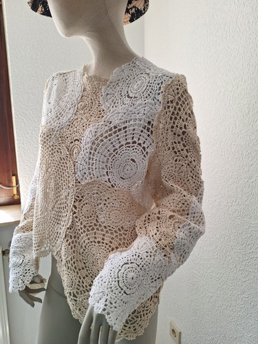 Zara Pulli Pullover Häkelei Gr. S bis L Passend Neu Bloggerstyle Asymmetrisch - Bild 6 von 11
