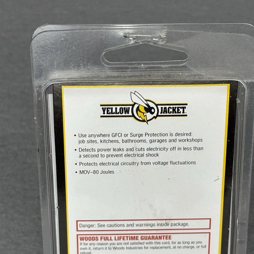 NUEVO GFCI Chaqueta Amarilla 2762 Salida 15A Amarillo Cable de Extensión Adaptador 14650 Enchufe - Imagen 5 de 6