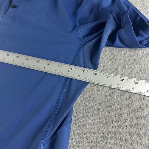 Lululemon Metal Vent Tech Poloshirt Herren M/L blau Performance Activewear *lesen - Bild 4 von 8