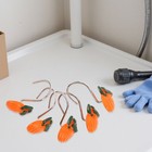 12 Pcs Halloween Pumpkin Shower Curtain Hooks Decorative Resin Bathroom