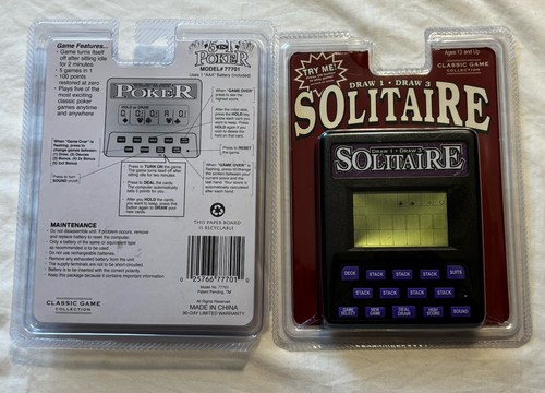 5 in 1 Poker Digital Handheld Classic Game Collection & Solitaire Handheld - Picture 6 of 7