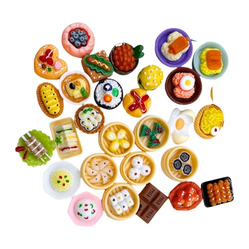 50x Miniature Food Toys Mixed Resin Props DIY for Fairy Garden Realistic Crafts - Picture 2 of 5