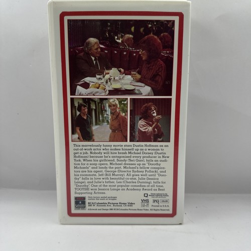 Tootsie (VHS, 1982) Dustin Hoffman Jessica Lange Teri Garr Clamshell Case Rare - Foto 3 di 6