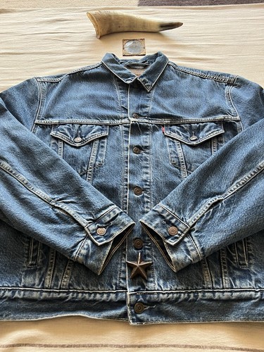 Levis Blanket Lined Trucker Jacket XL 1992 90s Vintage Clothing Type 3 LVC Style - Imagen 15 de 18
