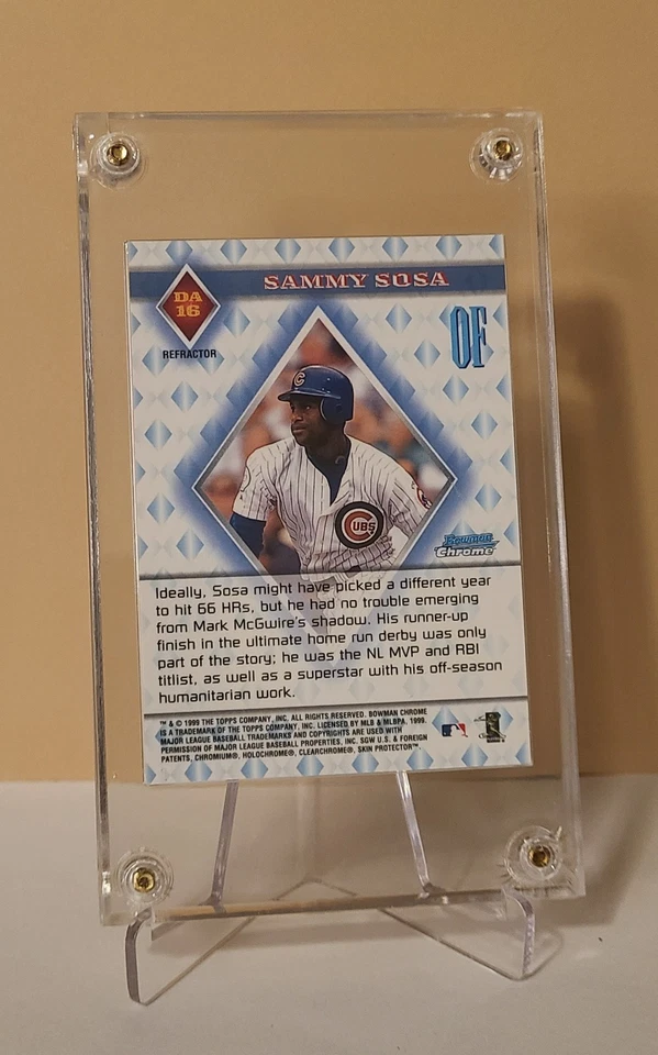 Sammy Sosa - 1999 Bowman Chrome Diamond Aces - Refrator - Estado perfeito  - Imagem 2 de 2