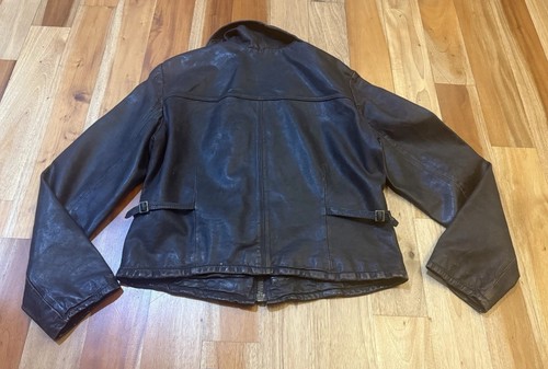 VINTAGE Y2K AMERICAN EAGLE DAMEN GRÖSSE LARGE LEDER BRAUN MOTORRAD REITJACKE - Bild 12 von 15