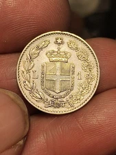 REGNO D' ITALIA MONETA UMBERTO I° Splendida 1 LIRA 1887 ARGENTO