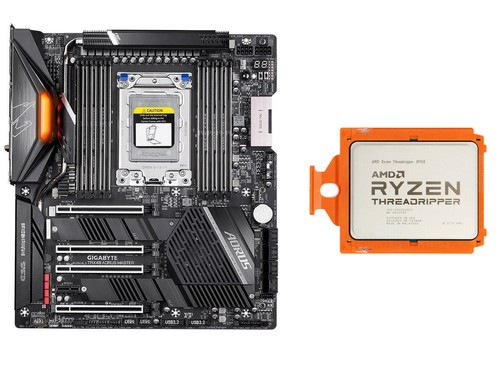 AMD Ryzen Threadripper 3970X CPU + Gigabyte TRX40 AORUS MASTER Motherboard - 第 1/7 張圖片