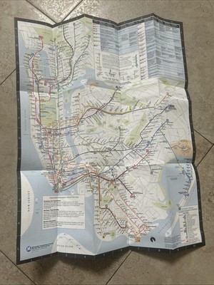 Vintage 1993 New York City Subway Map Guide MTA Transit Authority