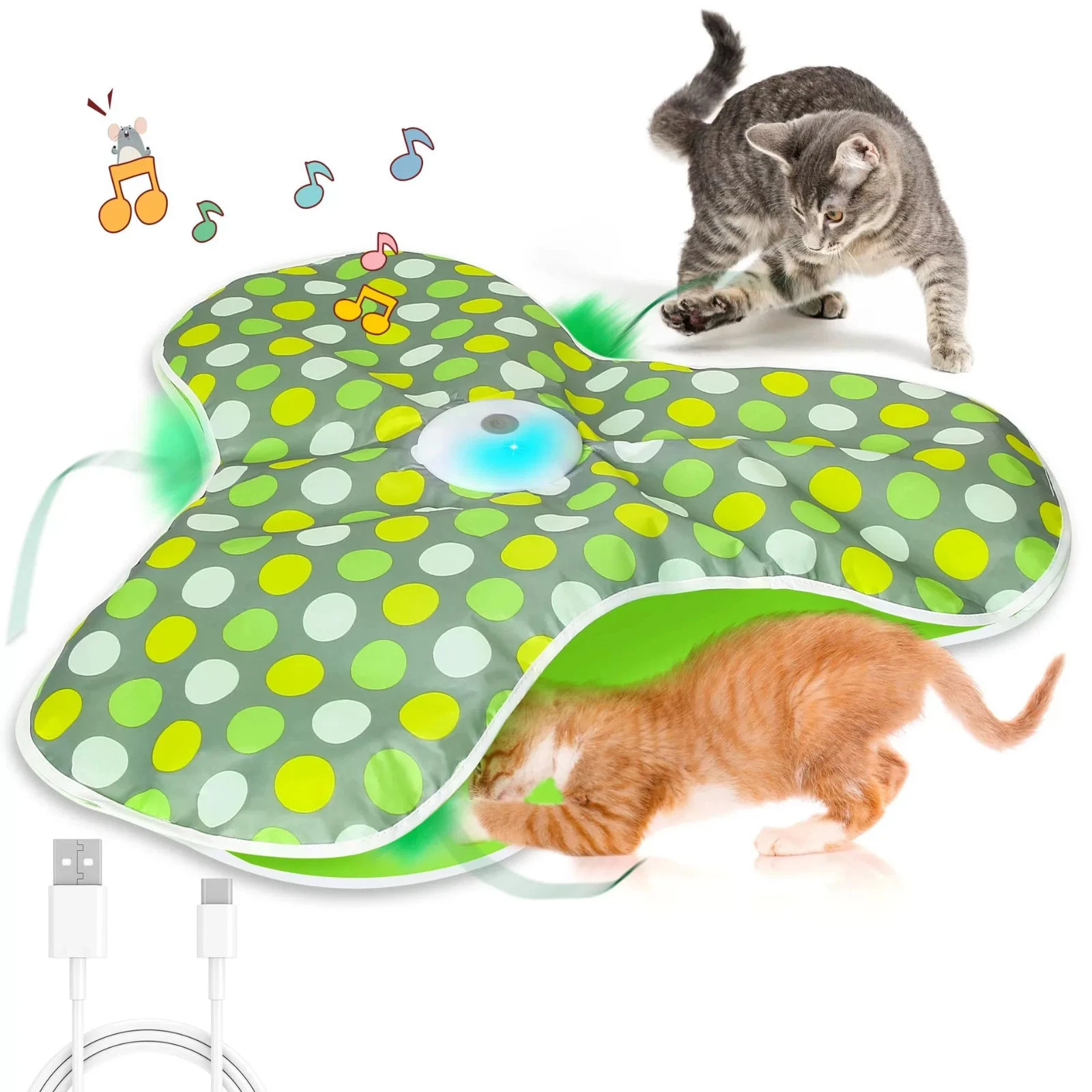 Interactive Cat Toys Rechargeable,MovingConcealed Feathers,Real Mouse Sque
Opens in a new window or 