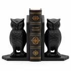 Comfy Hour 9.65 Inch Owl Bookends, Vintage Animal Decor, Set of 2