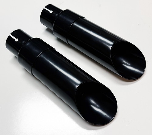 Shorty GP Exhaust BLACK Tips Slip on FOR Victory Highball 2011-2017 With Baffle - Picture 2 of 2