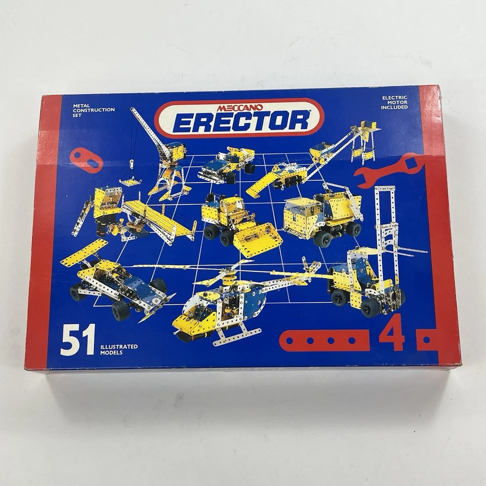 Meccano/Erector Construction Set #4 Makes 51 Models # 030404 New Never Assembled - Image 2 of 4
