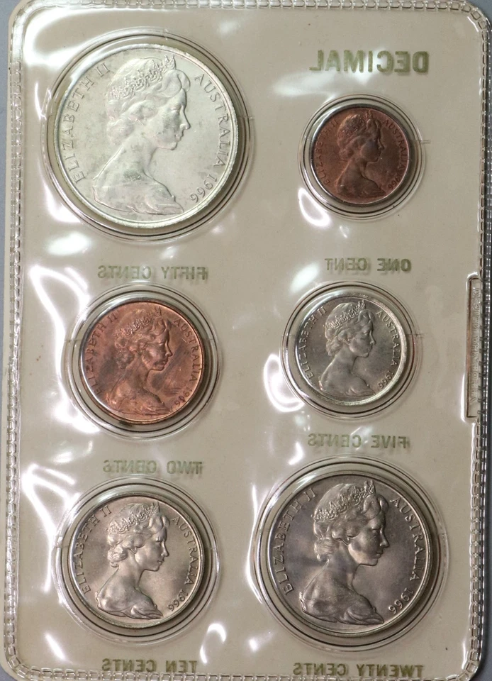 1966 Australia Decimal Changeover Souvenir BU 12 Pcs Coin Set (25072507R) - Image 4 of 4