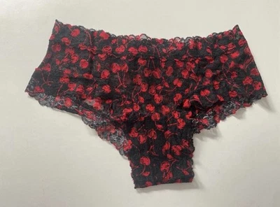 Victoria’s Secret Black Cherries Mesh Cheeky Small - Image 1 of 4