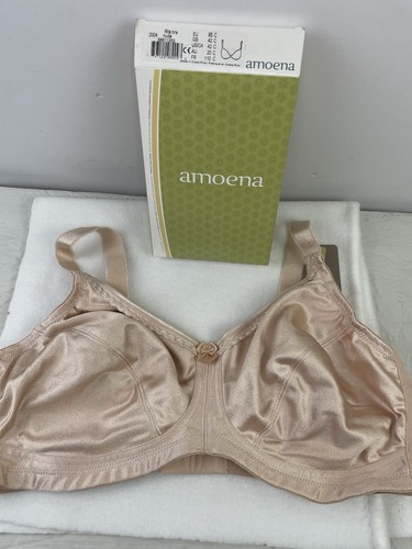 AMOENA Rita Wire-Free Nude Bra 42C NEW Coolmax Pockets Rita SB 2004 - Picture 3 of 8